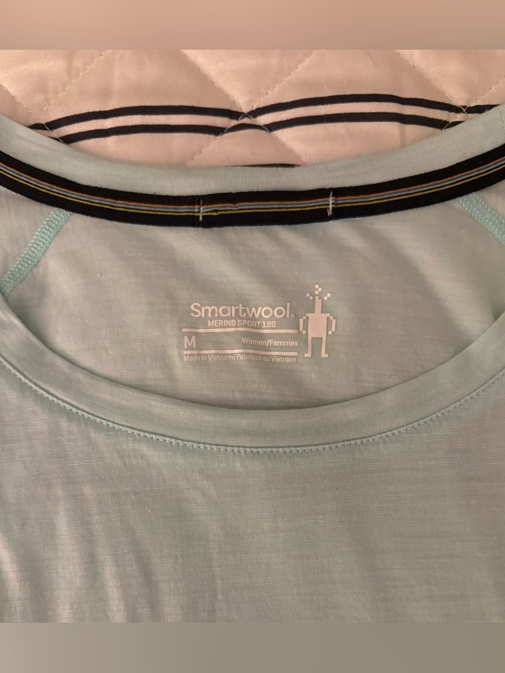 Women’s Smartwool Light Turquoise Medium Merino Sport 120 EUC Lightweight - Picture 6 of 11